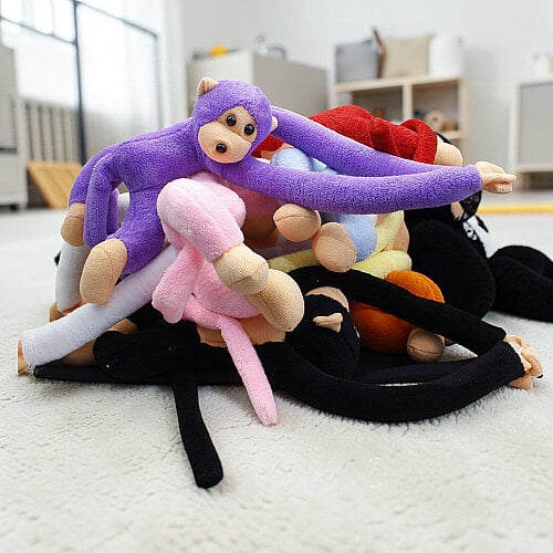 Asorti Elleri Yapışan Uzun Kollu Peluş Maymun 80 cm - Toptanalim