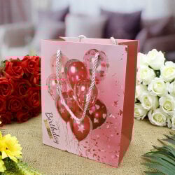 Asorti Happy Birthday Balon Desen Hediyelik Karton Çanta 12'Li Paket - 2