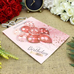 Asorti Happy Birthday Balon Desen Hediyelik Karton Çanta 12'Li Paket - 6