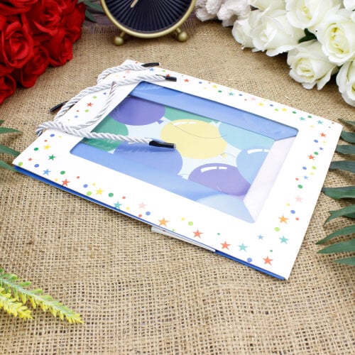 Asorti Happy Birthday Pencereli Hediyelik Karton Çanta 12'Li Paket - 10