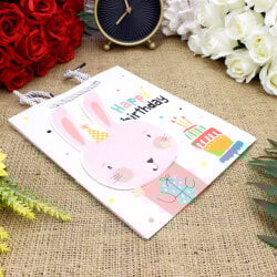 Asorti Happy Birthday Safari Desen Hediyelik Karton Çanta 12'Li Paket - 6
