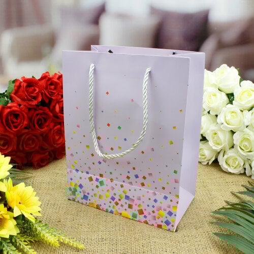  Asorti Hediye Paket Asetatlı Hediyelik Karton Çanta 12'Li Paket - 5