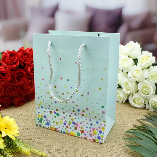  Asorti Hediye Paket Asetatlı Hediyelik Karton Çanta 12'Li Paket - 7