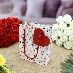 Asorti Kalp Desen Hediyelik Karton Çanta 12'Li Paket - 2