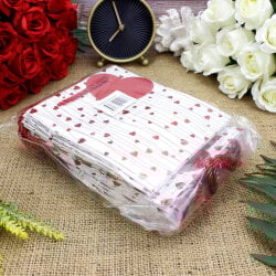 Asorti Kalp Desen Hediyelik Karton Çanta 12'Li Paket - 7