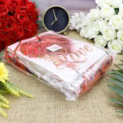 Asorti Love Desen Hediyelik Karton Çanta 12'Li Paket - 7