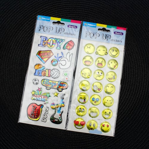 Asorti Renkli Şekilli Sticker - 3