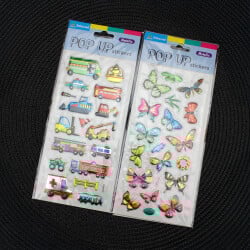 Asorti Renkli Şekilli Sticker - 4