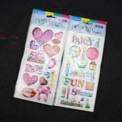 Asorti Renkli Şekilli Sticker - 1