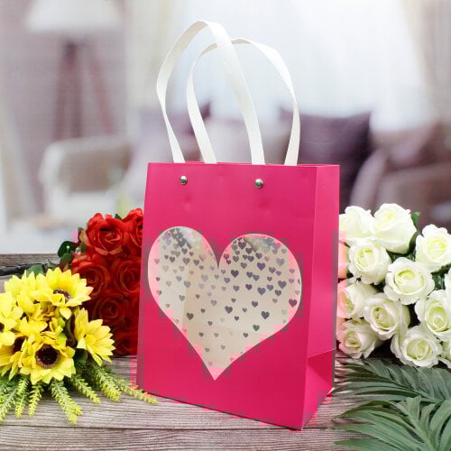 Asorti Simli Kalp Desen Pencereli Çanta 12'Li Paket - 2