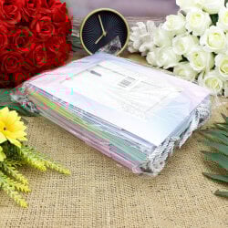 Asorti Simli Pencereli Hediyelik Karton Çanta 12'Li Paket - 11