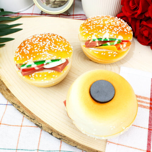 Asorti Squishy Gerçekçi Hamburger Buzdolabı Magnet - Toptanalim