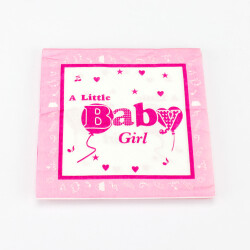 Baby Girl Peçete Pembe- 33 x 33 cm 20'Li Paket - 1