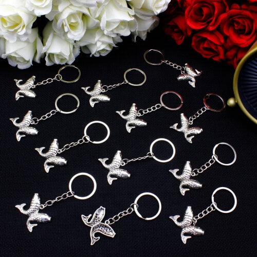 Balık Figürlü Metal Anahtarlık 12’li Paket - Toptanalim