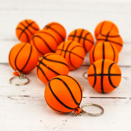 Basketbol Stres Topu Anahtarlık 12'li Paket - 1