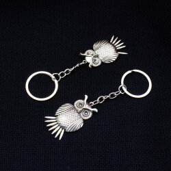 Baykuş Figürlü Metal Anahtarlık 12’li Paket - 2