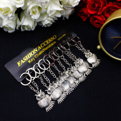 Baykuş Figürlü Metal Anahtarlık 12’li Paket - 3