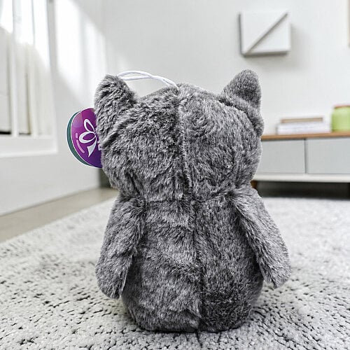 Baykuş Peluş Gri Beyaz 23 cm - 3