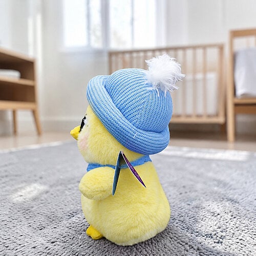 Bereli ve Atkılı Sevimli Peluş Civciv Sarı 25 cm - Toptanalim (1)