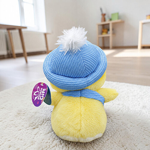 Bereli ve Atkılı Sevimli Peluş Civciv Sarı 25 cm - 3