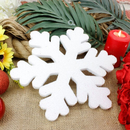 Beyaz Kar Tanesi 26CM - Kare Dekor