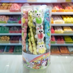20'li Paket Birinci Kalite 3'lü Tavşan Tasarım Mini Yumuşak Şeker (Marshmallow) - 3