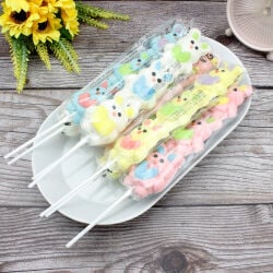 20'li Paket Birinci Kalite 3'lü Tavşan Tasarım Mini Yumuşak Şeker (Marshmallow) - 2