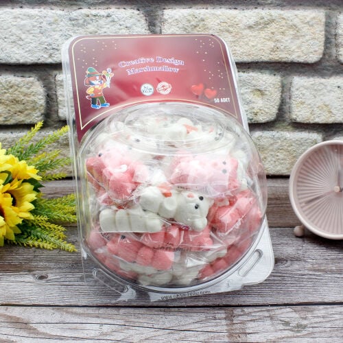  50'li Paket Birinci Kalite Ayıcık Tasarım Mini Yumuşak Şeker (Marshmallow) - 4