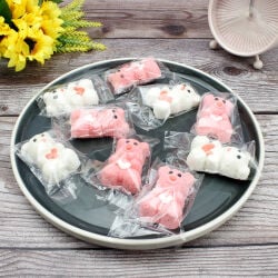  50'li Paket Birinci Kalite Ayıcık Tasarım Mini Yumuşak Şeker (Marshmallow) - 3