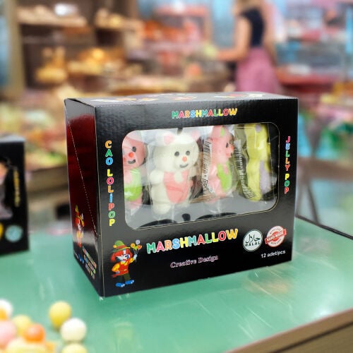 12'li Paket Birinci Kalite Ayıcık Tasarım Yumuşak Şeker (Marshmallow) - 4
