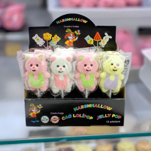 12'li Paket Birinci Kalite Ayıcık Tasarım Yumuşak Şeker (Marshmallow) - 3