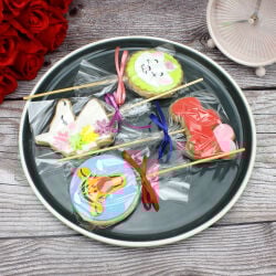  24'lü Paket Birinci Kalite Hand Made Hayvan Karakter Tasarım Kurabiye - 3
