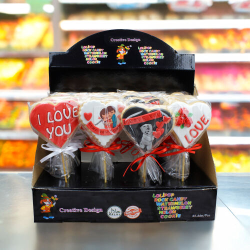 24'lü Paket Birinci Kalite Hand Made Love Tasarım Kurabiye - 1