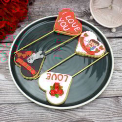24'lü Paket Birinci Kalite Hand Made Love Tasarım Kurabiye - 2