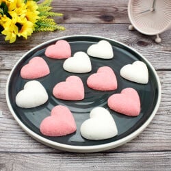 50'li Paket Birinci Kalite Kalp Tasarım Mini Yumuşak Şeker (Marshmallow) - 2