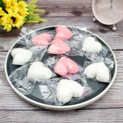 50'li Paket Birinci Kalite Kalp Tasarım Mini Yumuşak Şeker (Marshmallow) - 3