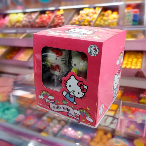  12'li Paket Birinci Kalite Kırmızı Hello Kitty Tasarım Mini Yumuşak Şeker (Marshmallow) - 3