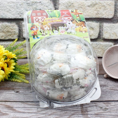 50'li Paket Birinci Kalite Kuzu Tasarım Mini Yumuşak Şeker (Marshmallow) - 4