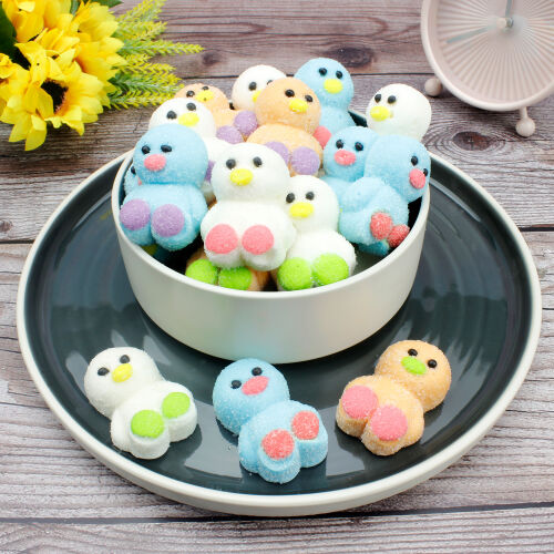50'li Paket Birinci Kalite Ördek Tasarım Mini Yumuşak Şeker (Marshmallow) - 1