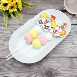 12'Li Paket Birinci Kalite Palyaço Tasarım Mini Yumuşak Şeker (Marshmallow) - 1
