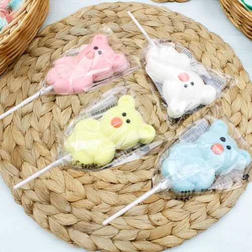 12'li Paket Birinci Kalite Sevimli Ayıcık Tasarım Yumuşak Şeker (Marshmallow) - 2