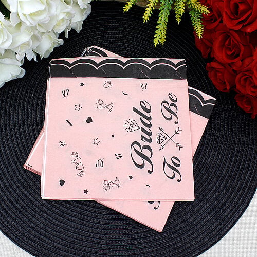Bride To Be Yazılı Pembe Parti Peçetesi 20'li Paket - Toptanalim