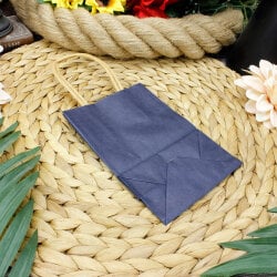 Büküm Saplı Koyu Lacivert Kağıt Çanta 12'li Paket - 2