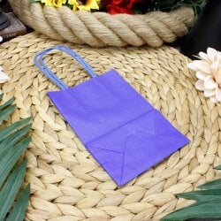 Büküm Saplı Lacivert Kağıt Çanta 12'li Paket - 2