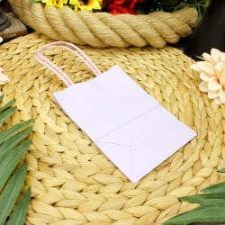 Büküm Saplı Lila Kağıt Çanta 12'li Paket - 2