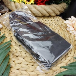 Büküm Saplı Siyah Kağıt Çanta 12'li Paket - 3