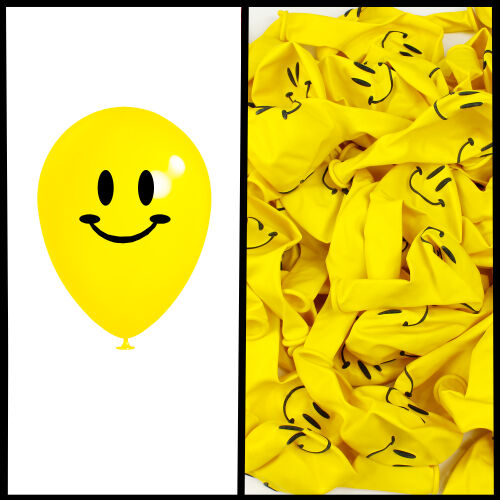 Büyük Boy 12İnch Gülenyüz Balon Sarı - 1