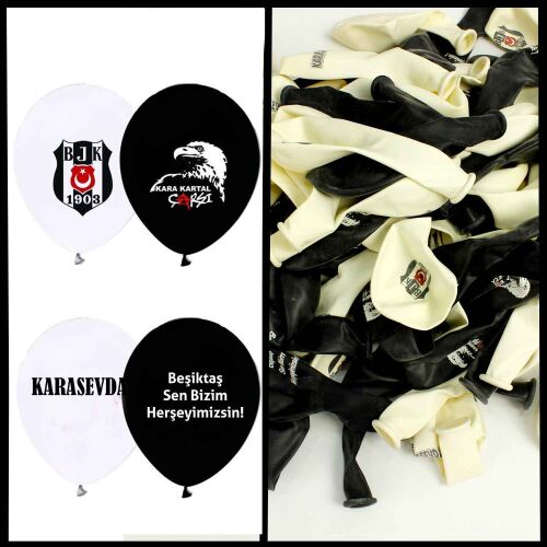 Büyük Boy 12İnch Lisanslı Beşiktaş Balon - 1