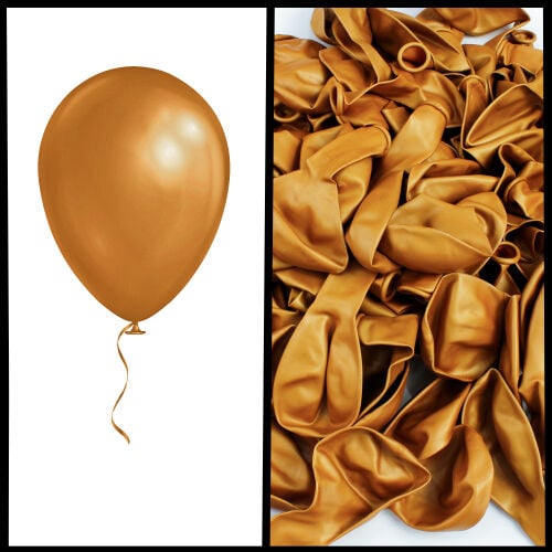 Büyük Boy 12 İnch Metalik Balon Gold Renk - 1