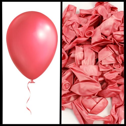 Büyük Boy 12 İnch Metalik Balon Pembe Renk - 1